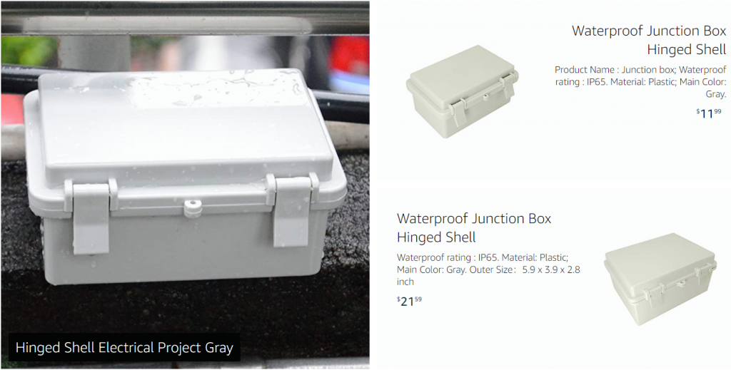 PVC electrical junction box with hinged shell waterproof design