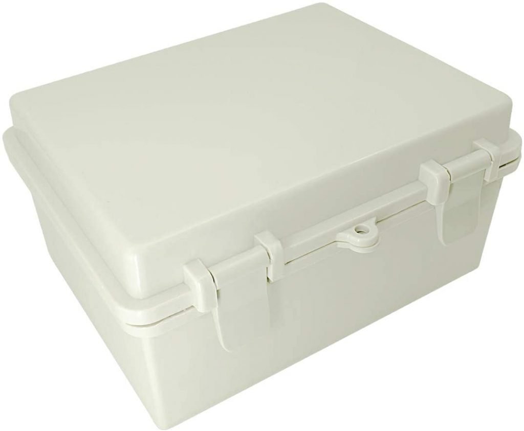 outdoor cable box enclosure with hinged lid