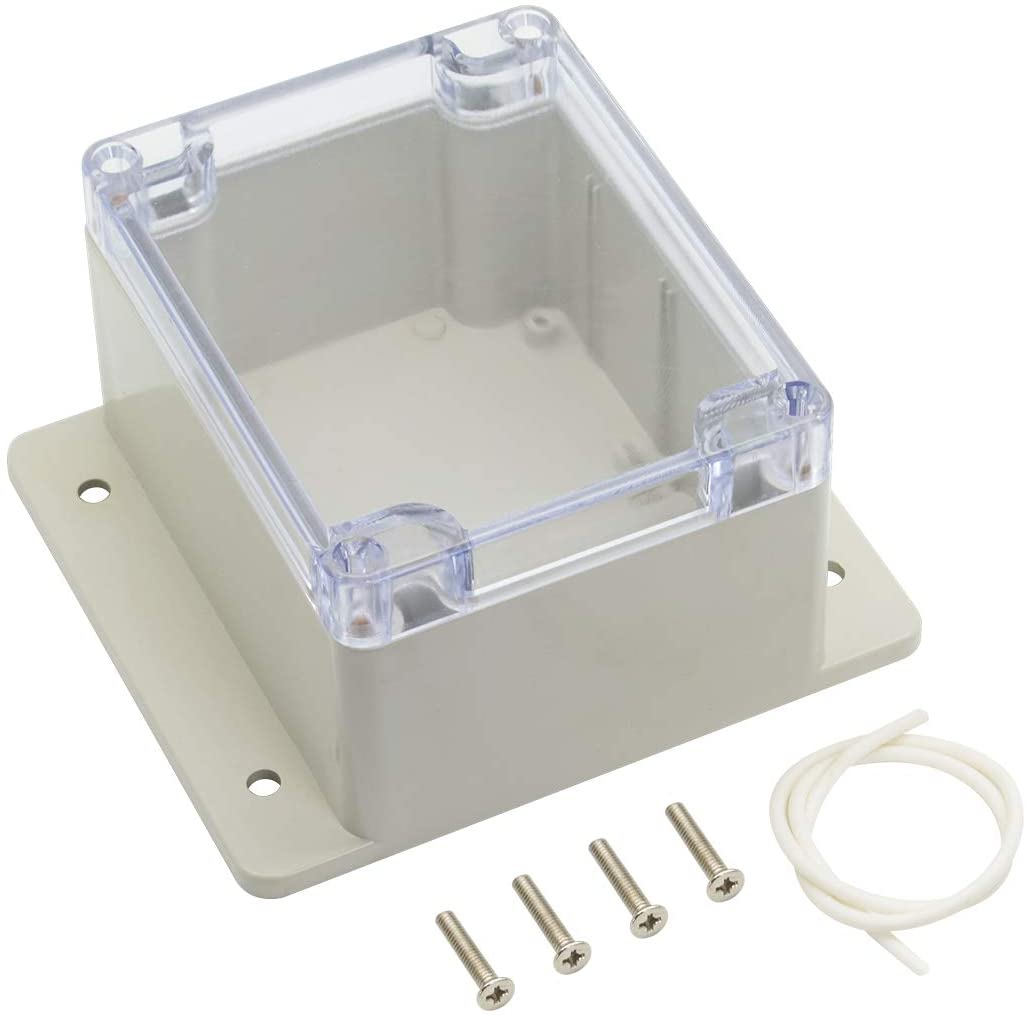 LeMotech ABS Plastic Junction Box Dustproof Weatherproof IP65 Electrical Box  Universal Project Enclosure Pale Grey with PC Transparent Clear Cover and  Fixed Ear - LeMotech, Waterproof Junction Box