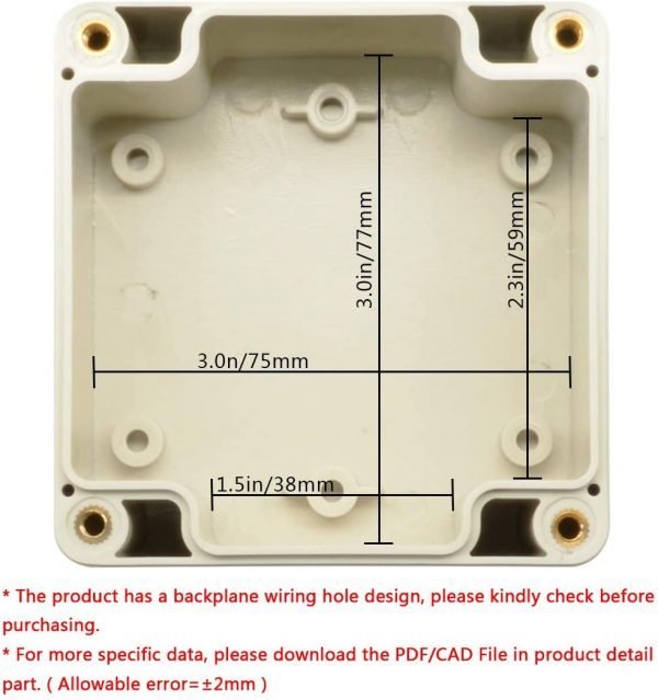 LeMotech ABS Plastic Junction Box Dustproof Waterproof IP65 Electrical Enclosure Box Universal Project Enclosure Grey with PC Transparent Clear Cover - Image 5