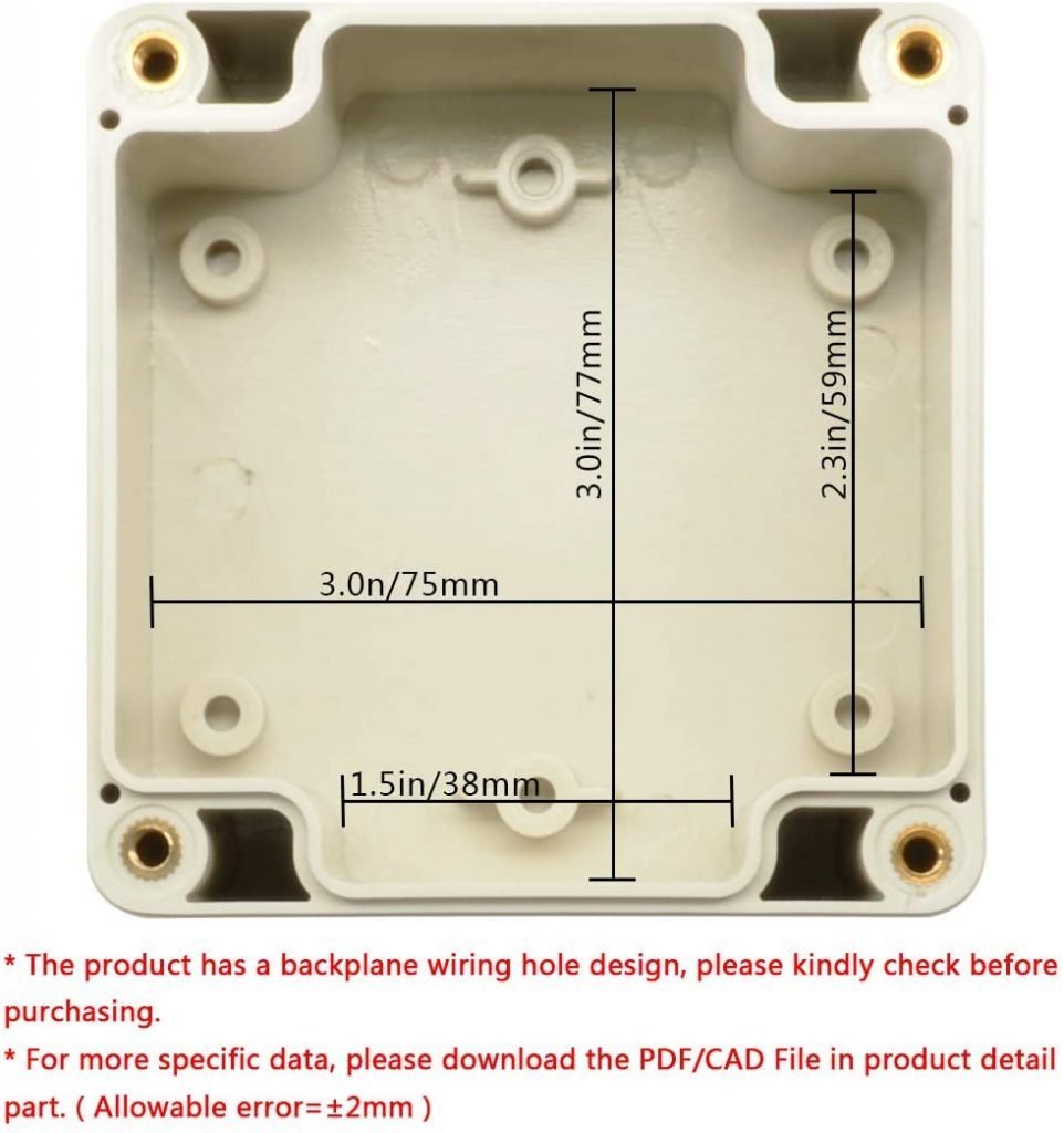 Durable plastic project boxes for electronics with transparent cover