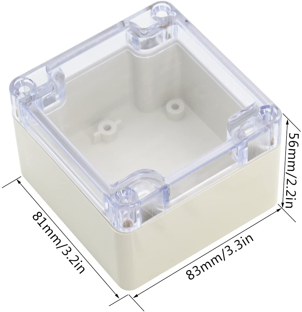 LeMotech ABS Plastic Junction Box Dustproof Waterproof IP65 Electrical  Enclosure Box Universal Project Enclosure Grey with PC Transparent Clear  Cover - LeMotech, Waterproof Junction Box