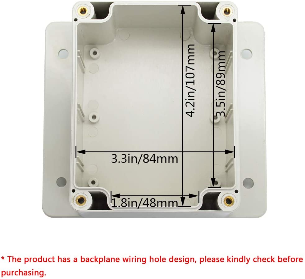 LeMotech ABS Plastic Junction Box Dustproof Weatherproof IP65