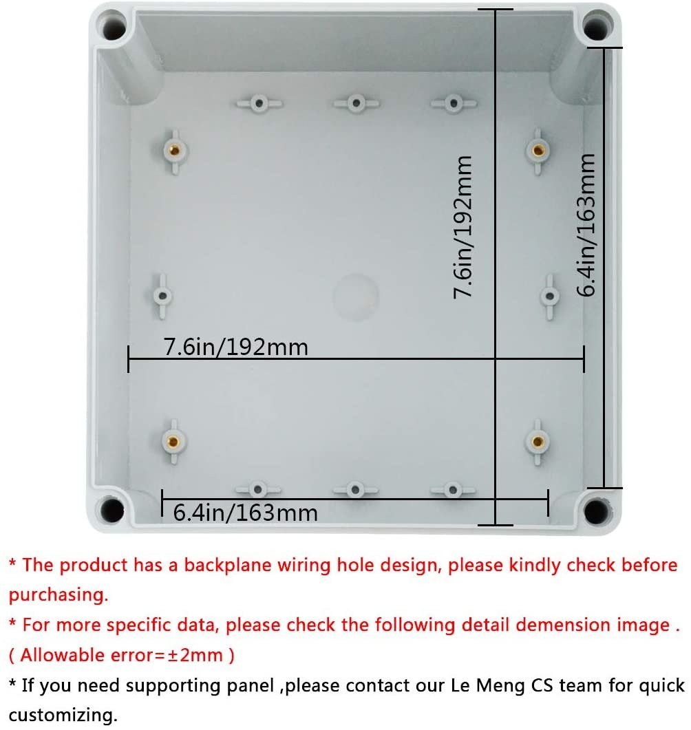 Dustproof 12x12 junction box protecting circuit boards in security camera installation