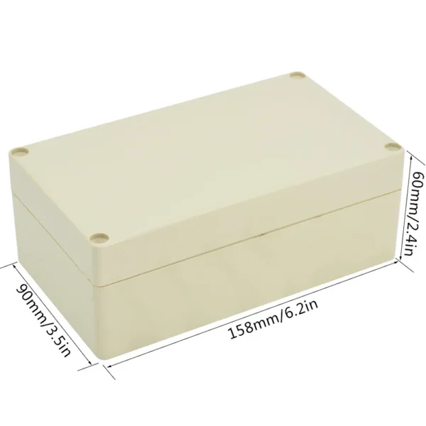 LeMotech Waterproof Dustproof IP65 ABS Plastic Junction Box Universal Electric Project Enclosure Pale Gray - Image 7