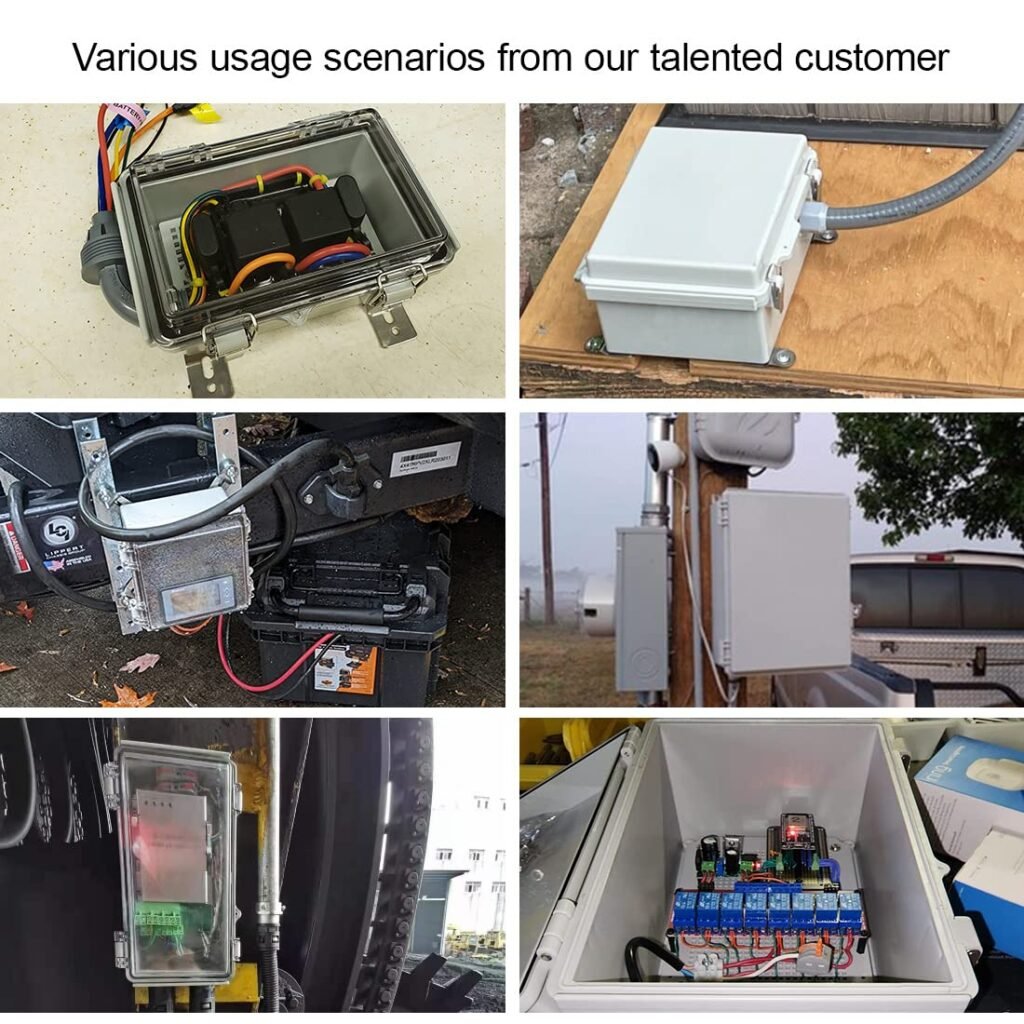 LeMotech junction box with cover for outdoor electronics