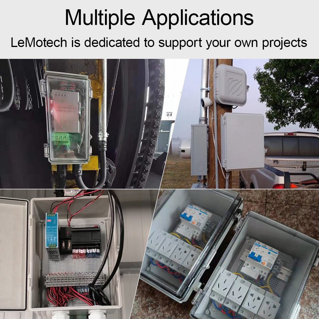 IP67 certified large outdoor electrical box waterproof housing circuit boards in industrial setting
