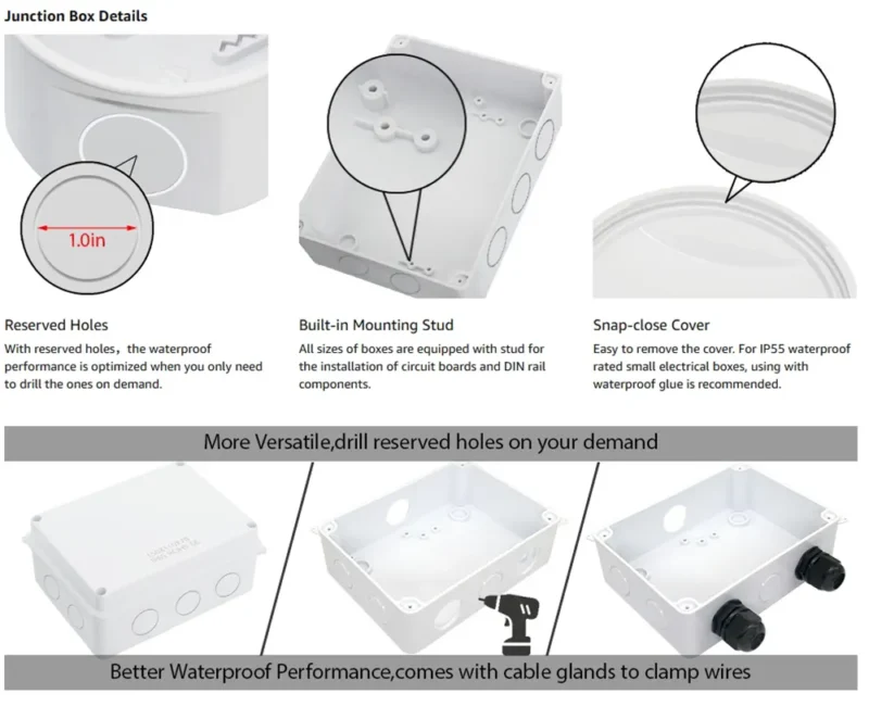 IP55 ABS Plastic Junction Box