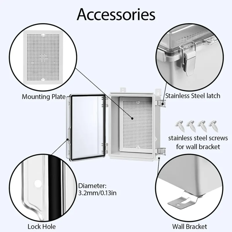 Waterproof transparent cover electrical box details