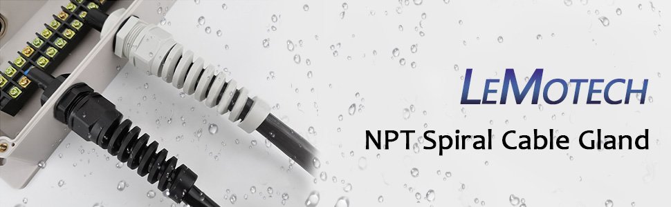 LeMotech NPT Spiral Cable Gland
