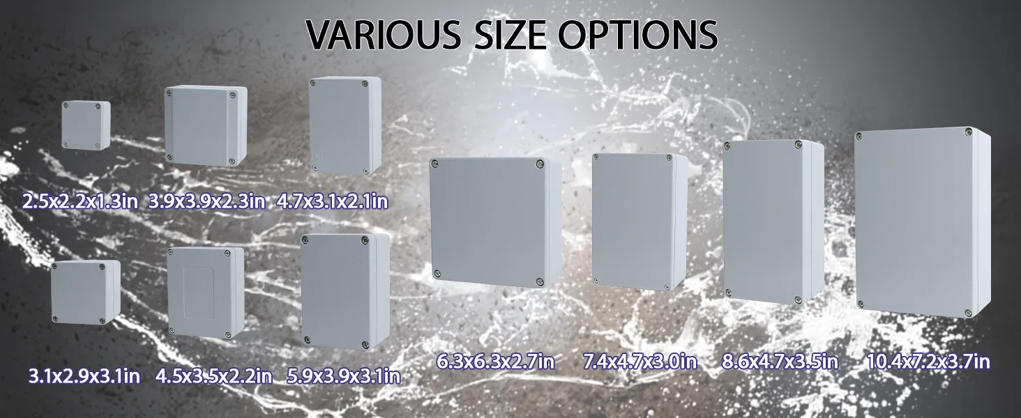 Waterproof Aluminum Alloy Junction Box sizes