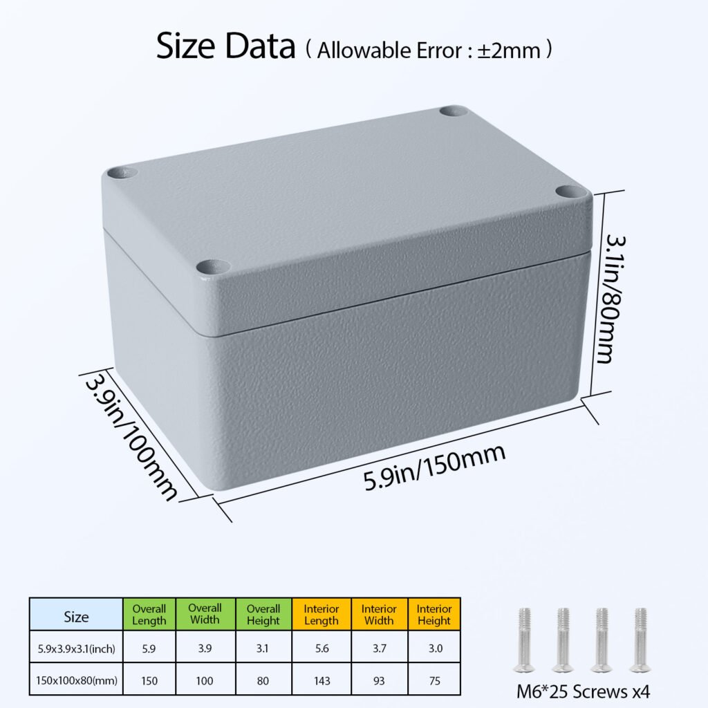 small electrical box aluminium IP67 design