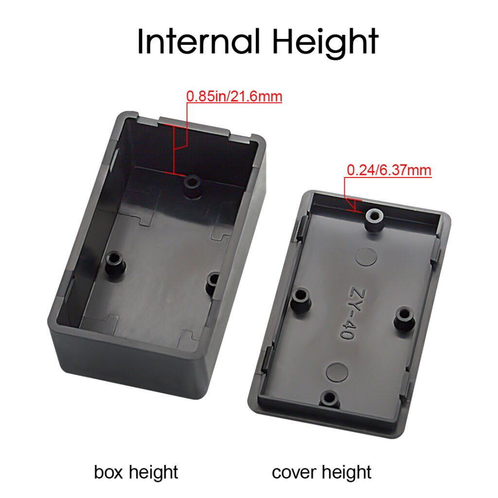 Small plastic box black durable ABS electrical case