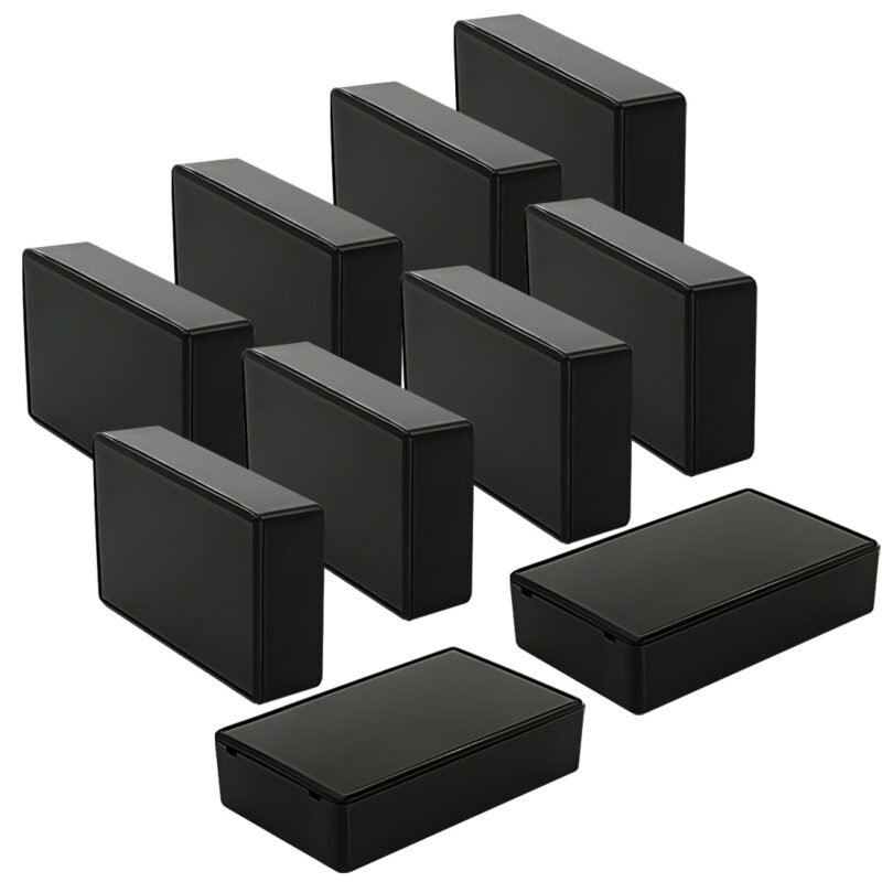 LeMotech Project Box 10 Pieces ABS Plastic Electrical Project Case Small Junction Box for Electronics Black