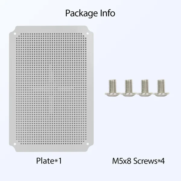 LeMotech Junction Box Mounting Plate ABS Plastic Internal Panel w/Screws for Installation on Electrical Box with Latches - Image 5