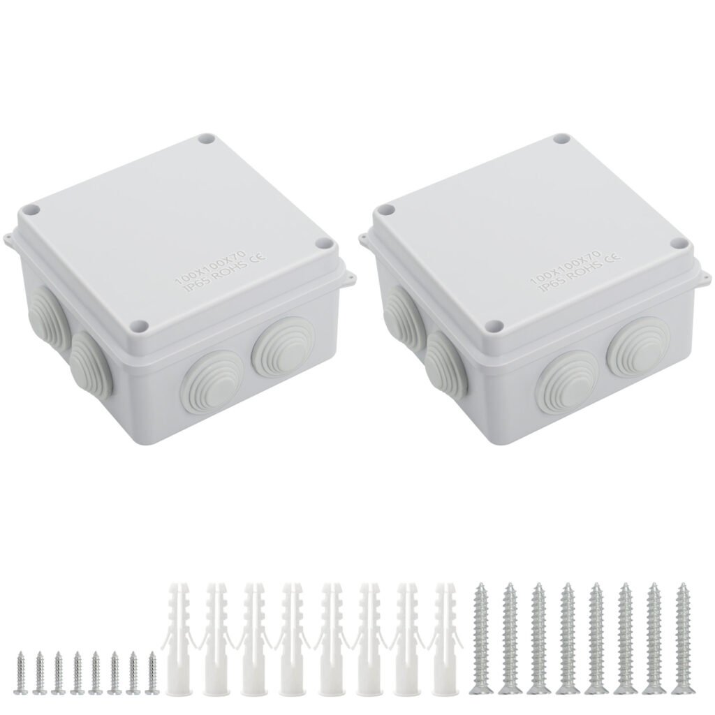 Durable waterproof outdoor junction box for electronics and projects