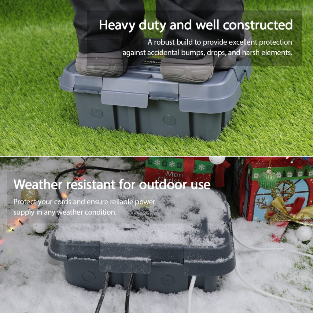 Water tight electrical box with durable ABS plastic housing