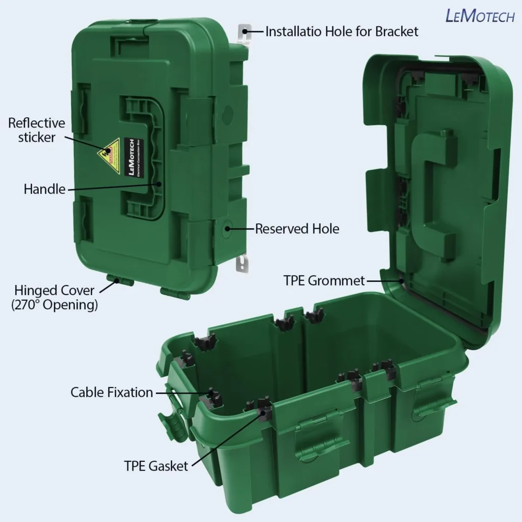 ABS plastic electrical enclosure with sealed lid for DIY and industrial use