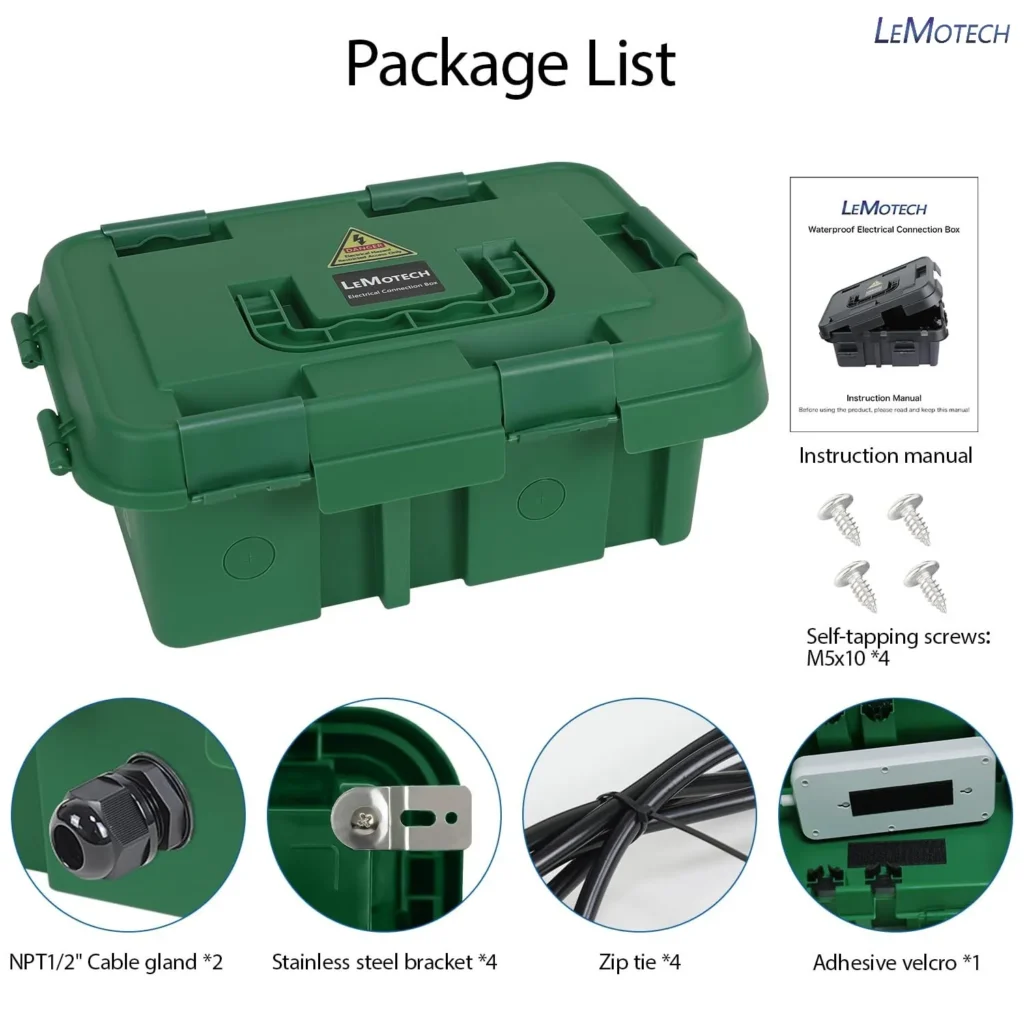 LeMotech IP65-rated project box for secure cable management